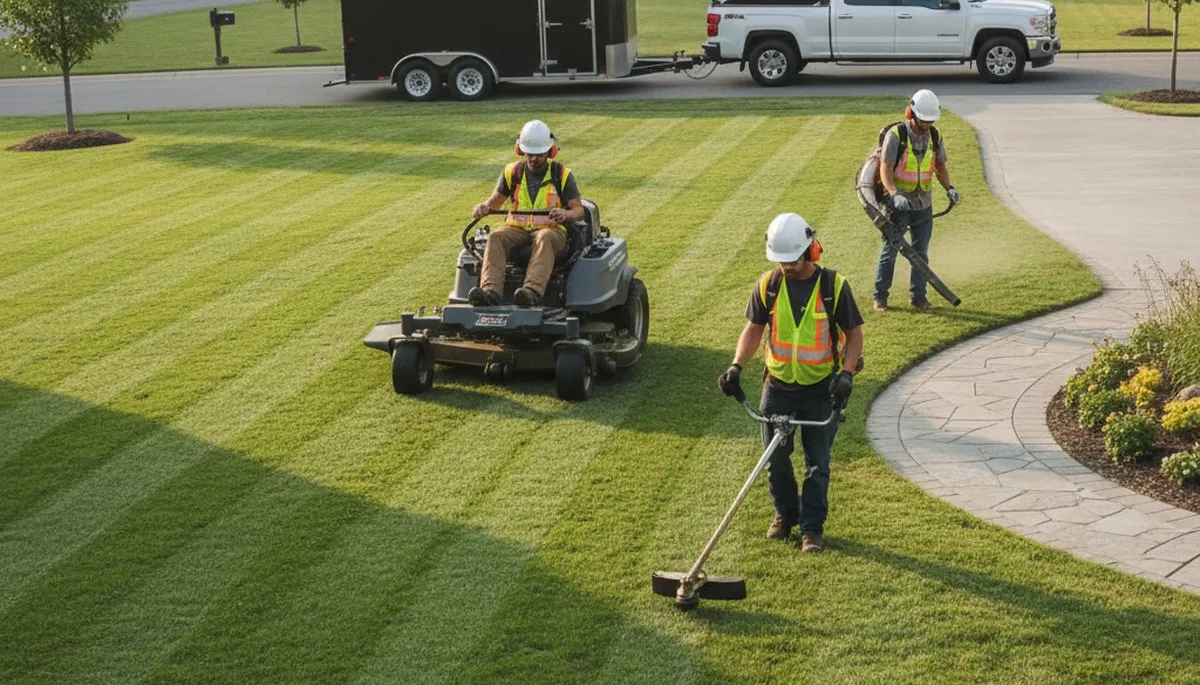 Arbor Tree Care lawn service in Saint Petersburg, FL maintaining a neat, healthy yard