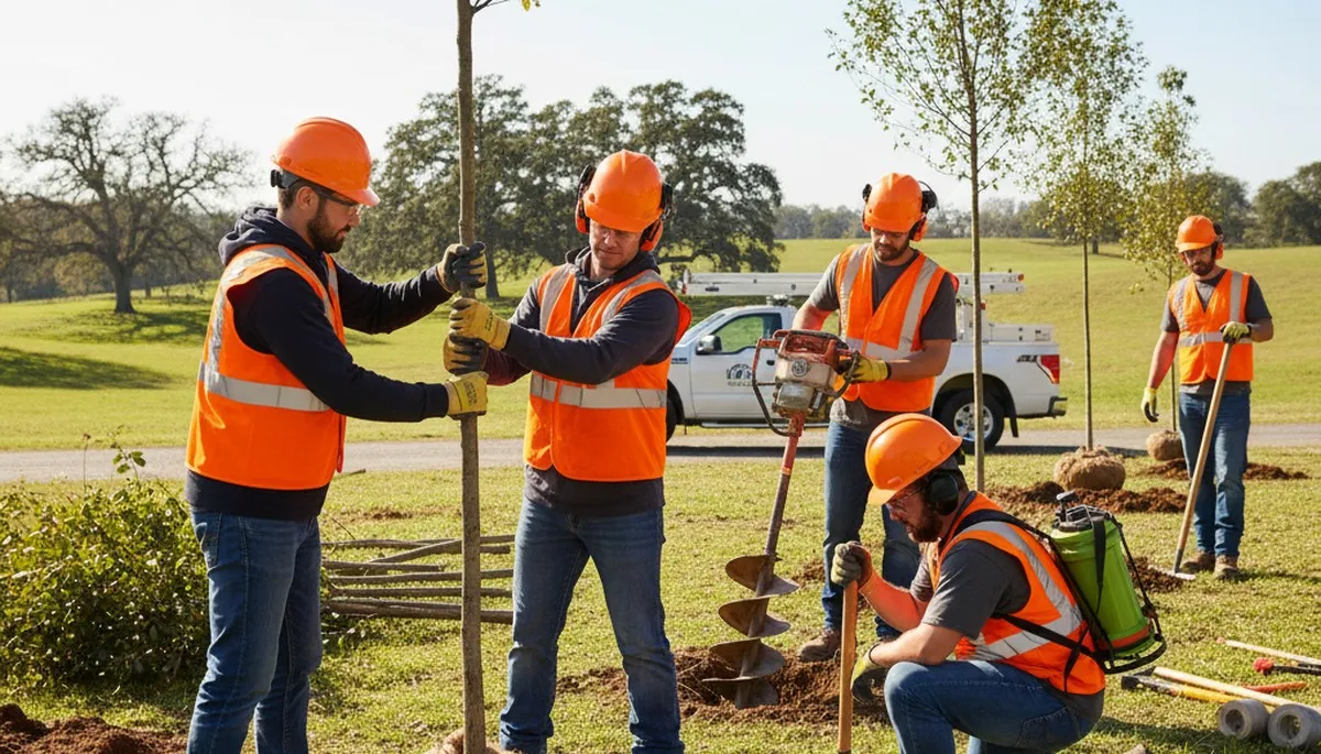 Tree planting service in Saint Petersburg, FL for healthy, well-spaced trees on a residential property