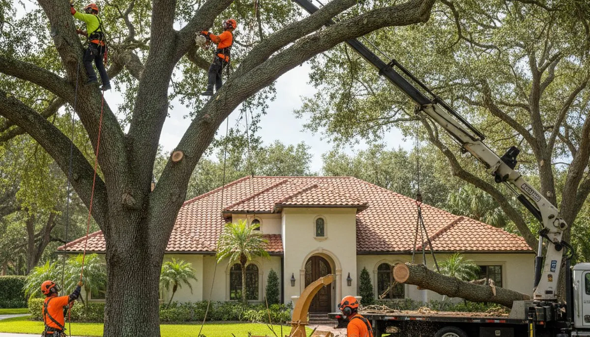Tree removal crew serving Saint Petersburg, FL for safe tree cutting and cleanup