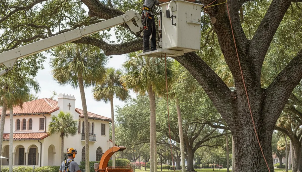 Tree removal crew serving Saint Petersburg, FL for safe tree trimming and stump removal services