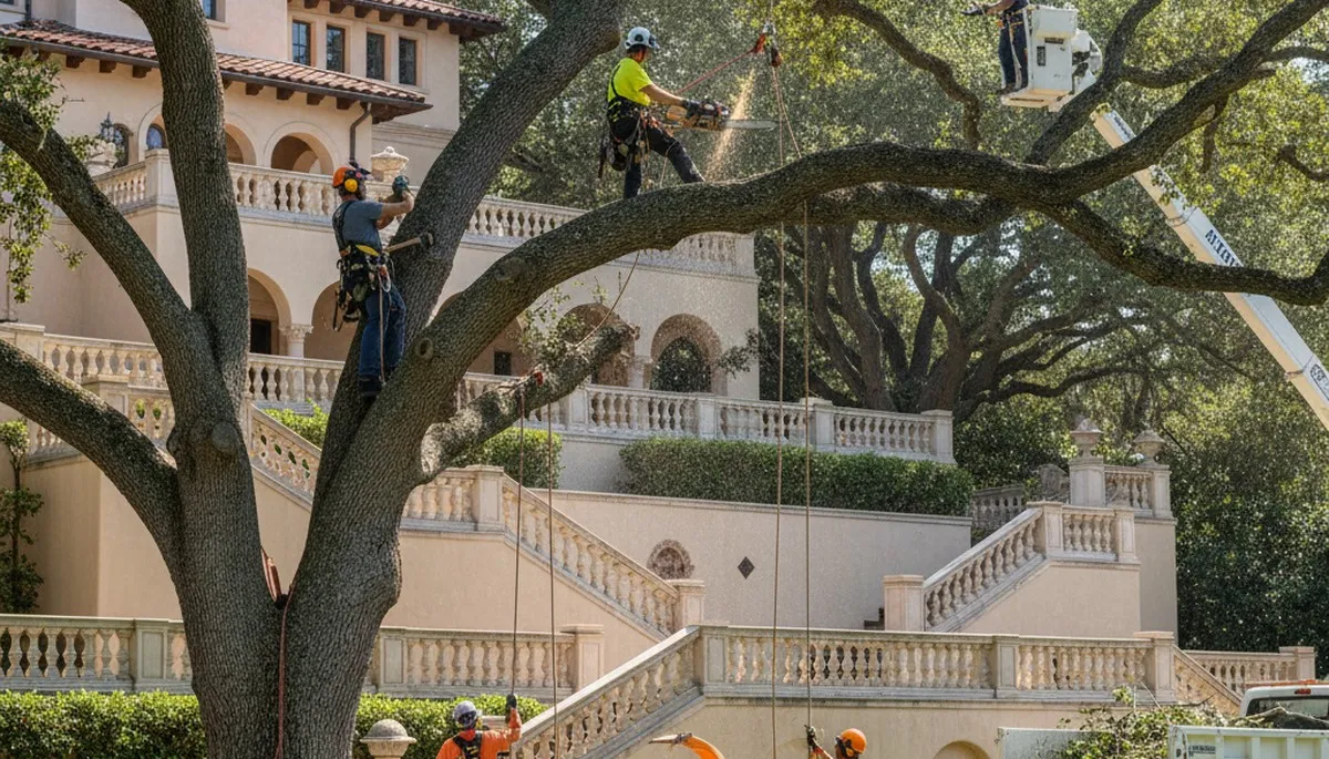 Tree removal crew serving Saint Petersburg, FL with professional tree service equipment